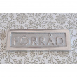 Sign with frame, FÖRRÅD, 8,5 x H 3 cm, Exmez, Sand-cast aluminum Sign with frame, FÖRRÅD, 8,5 x H 3 cm, Exmez, Sand-cast aluminum