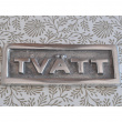 Sign with frame, TVÄTT, 9 x H 3,5 cm, Exmez, Sand-cast aluminum Sign with frame, TVÄTT, 9 x H 3,5 cm, Exmez, Sand-cast aluminum