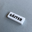 Sign in Porcelain, GÄSTER, 4,8 x H 2 cm, Bauhaus, White Sign in Porcelain, GÄSTER, 4,8 x H 2 cm, Bauhaus, White