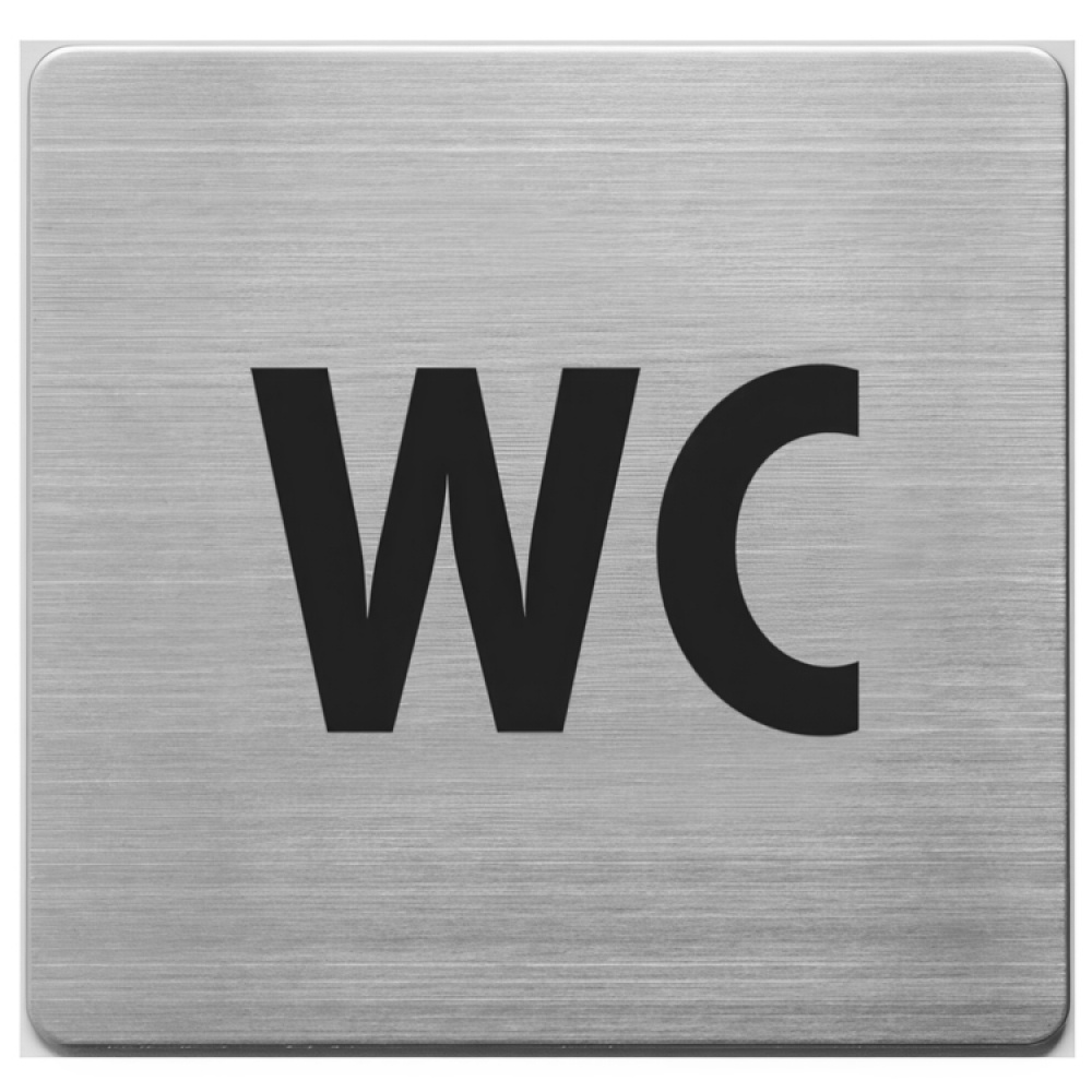 Sign, Self-adhesive, Pictogram, WC, 9 x 9 cm, Stainless steel in the group Storage / Magnets and adhesives / Signs and labels at SmartaSaker.se (42636)