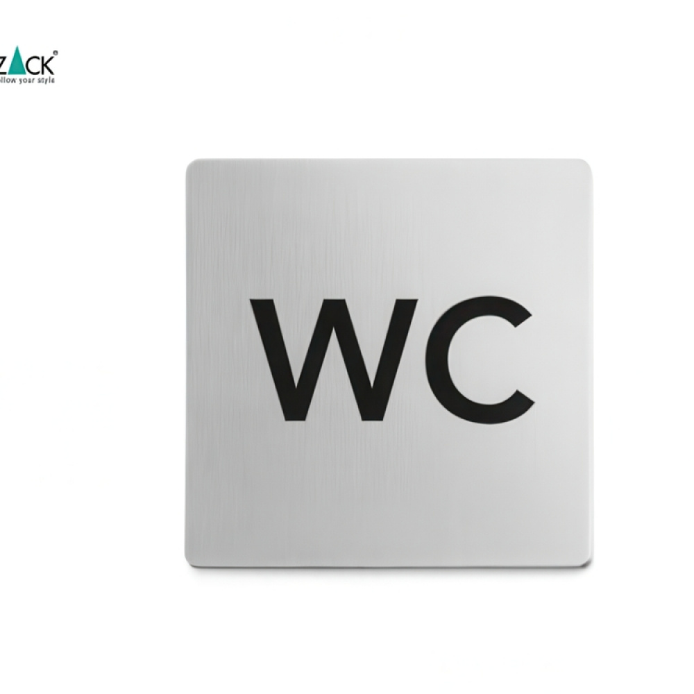 Sign, self-adhesive, WC, 8, x 8 cm, Zack, Stainless steel in the group Storage / Magnets and adhesives / Signs and labels at SmartaSaker.se (42637)