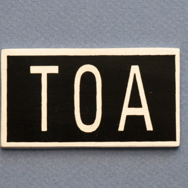 Sign, TOA, 7 x 4 cm, Exmez, Aluminum & black in the group Storage / Bathroom storage at SmartaSaker.se (42638)
