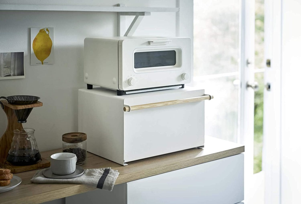 Steel cabinet, TOSCA BREAD CASE, 43 x 36,5 x H 24 cm, Yamazaki, White in the group Storage / Kitchen storage at SmartaSaker.se (42642)