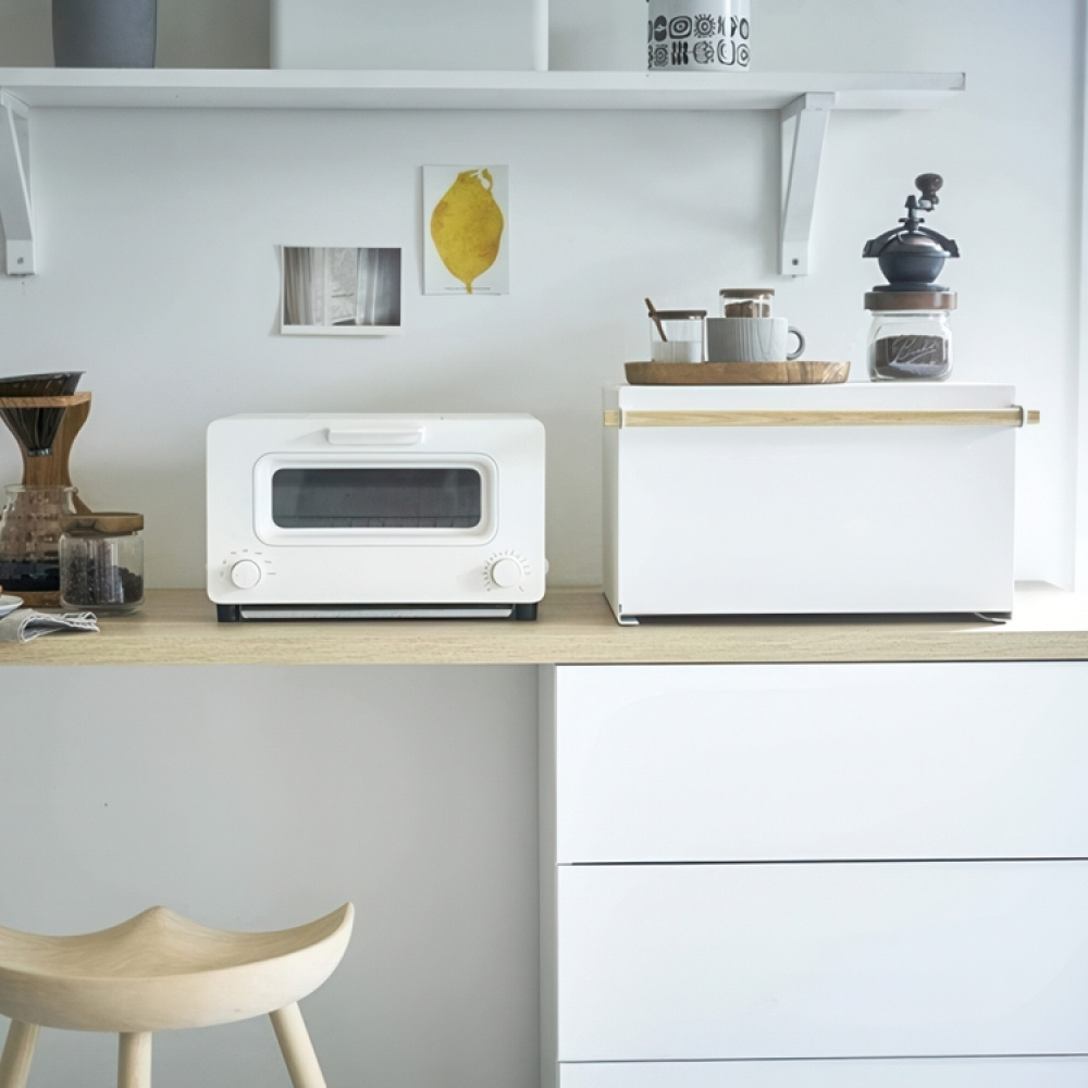 Steel cabinet, TOSCA BREAD CASE, 43 x 36,5 x H 24 cm, Yamazaki, White in the group Storage / Kitchen storage at SmartaSaker.se (42642)