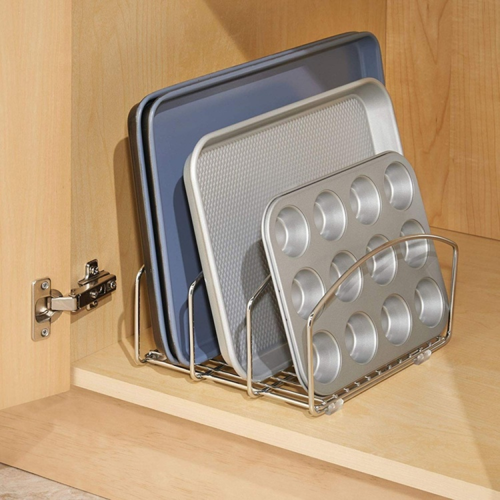 Cutting Boards and Baking Sheets Organizer, 3 Slots, CLASSICO, Chrome in the group Storage / Kitchen storage / Kitchen cabinet organizers at SmartaSaker.se (42643)