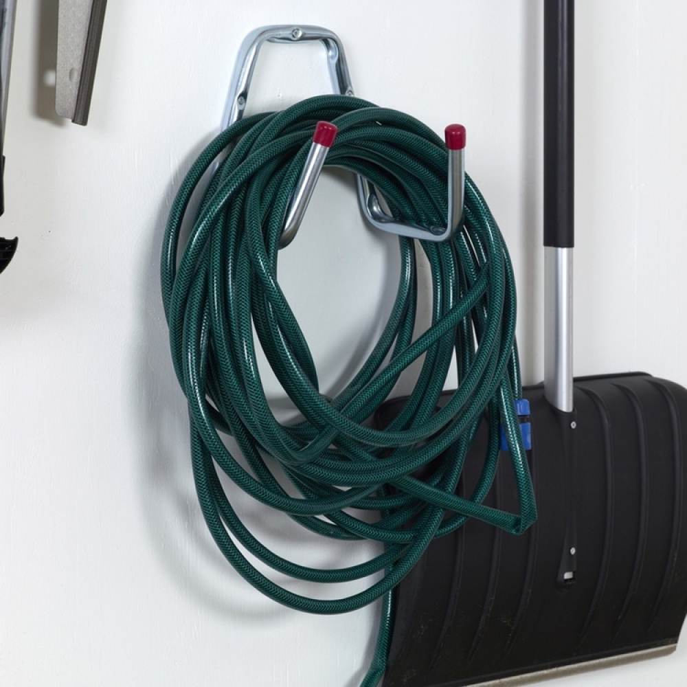Hose holder, 2-hook, HABO, Steel in the group Storage / Storage room and garage / Utensil holders at SmartaSaker.se (42648)