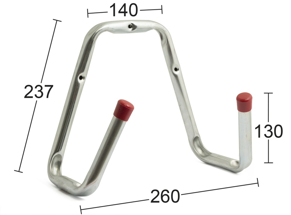 Hose holder, 2-hook, HABO, Steel in the group Storage / Storage room and garage / Utensil holders at SmartaSaker.se (42648)