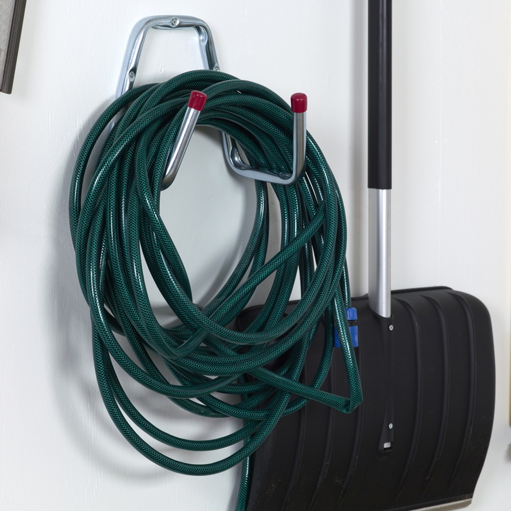 Hose holder, 2-hook, HABO, Steel in the group Storage / Storage room and garage / Utensil holders at SmartaSaker.se (42648)