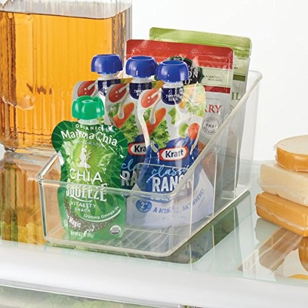 Storage box with four compartments, COOKING PACKETS ORGANIZER, 15,2 x 26,7 cm, Transparent in the group Storage / Kitchen storage / Storage bins and jars at SmartaSaker.se (42649)