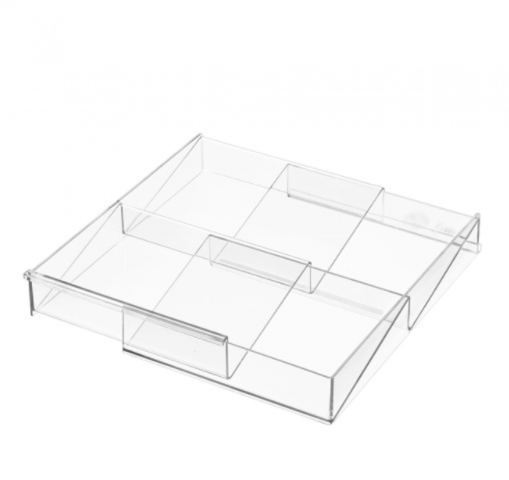 Make up Storage, Expandable, THE HOME EDIT ANGELD ORGANIZER, 17,1 till 33 cm, Clear in the group Storage / Bathroom storage / Makeup storage at SmartaSaker.se (42651)