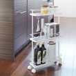 Narrow storage trolley, TOWER KITCHEN CART, Yamazaki