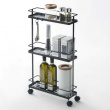 Narrow storage trolley, TOWER KITCHEN CART, Yamazaki