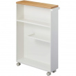Narrow storage trolley, TOWER ROLLING SLIM CART, 13 x 47,5 x H 68 cm