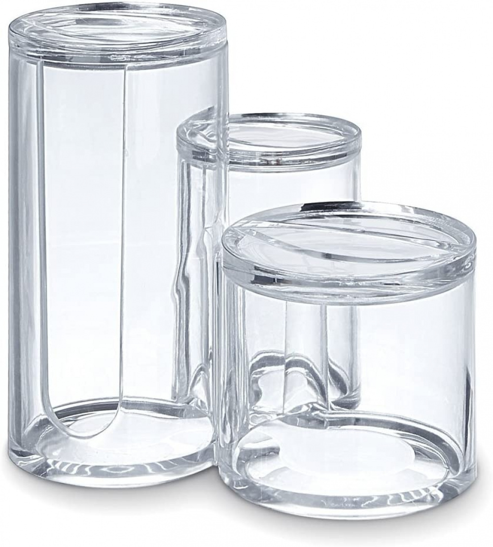 Make-up remover organizer, MAKE UP COTTON, Clear acrylic in the group Storage / Bathroom storage / Makeup storage at SmartaSaker.se (42654)