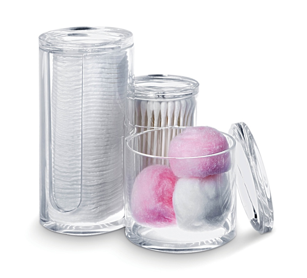 Make-up remover organizer, MAKE UP COTTON, Clear acrylic in the group Storage / Bathroom storage / Makeup storage at SmartaSaker.se (42654)