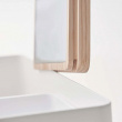 Cosmetic organizer with mirror, TOWER MAKE UP BOX, Yamazaki, White / Nature Cosmetic organizer with mirror, TOWER MAKE UP BOX, Yamazaki, White / Nature