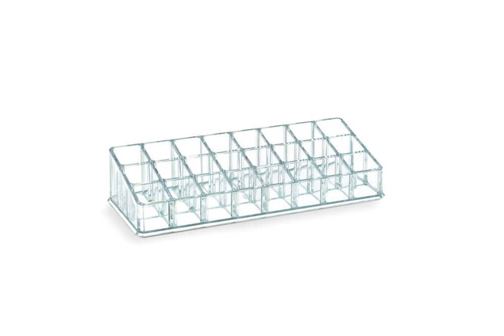 Make-up organizer, 24 compartments, LIPSTICK, 22,7 x 9 x H 5 cm, Clear acrylic in the group Storage / Bathroom storage / Makeup storage at SmartaSaker.se (42660)