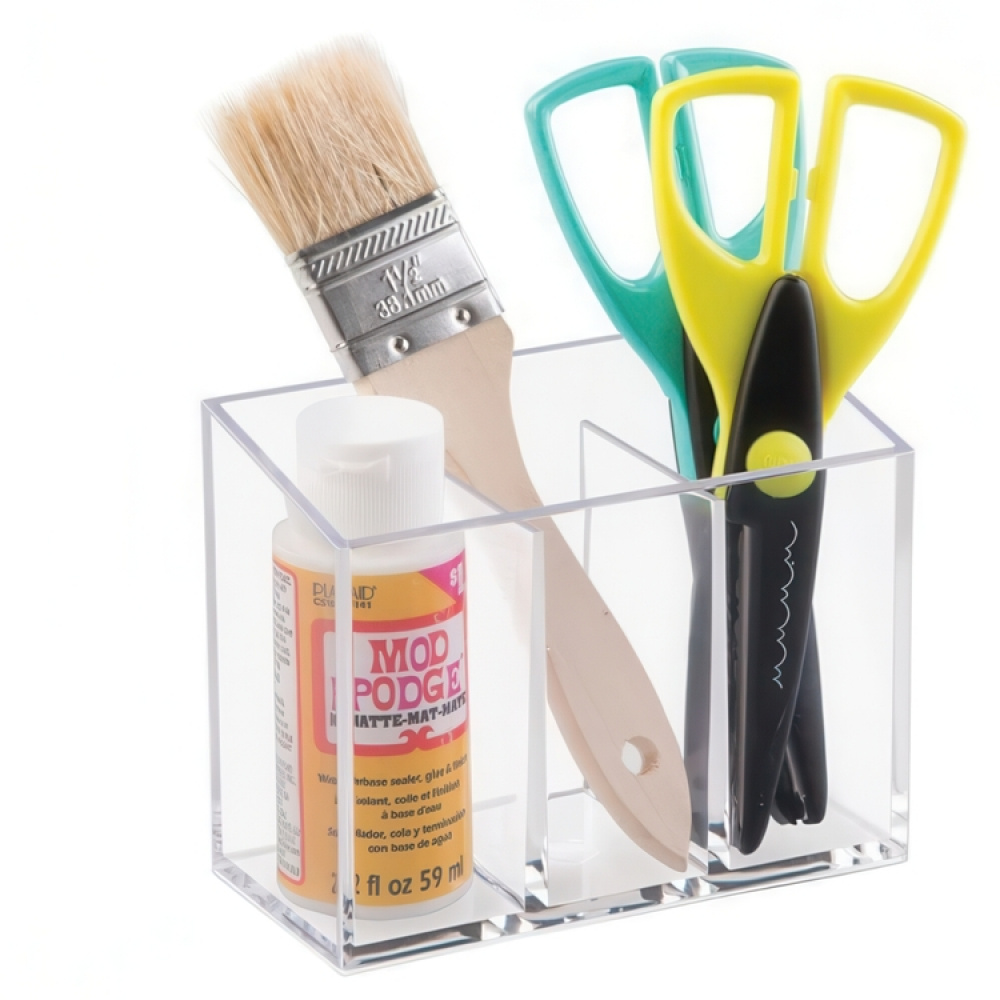 Divided caddy, COUNTER TOP ORGANISER, Transparent in the group Storage / Bathroom storage / Makeup storage at SmartaSaker.se (42667)