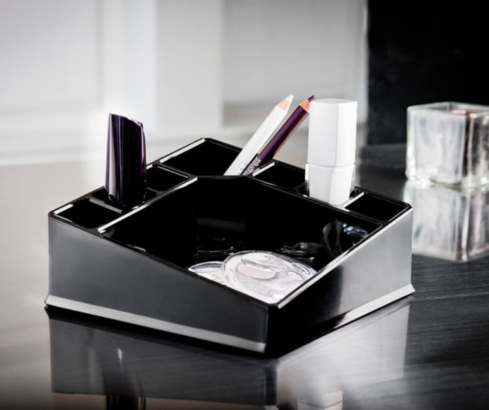 Make up organiser, CONFIGURABLE, 22 x 13 x H 8 cm, Black in the group Storage / Bathroom storage / Makeup storage at SmartaSaker.se (42669)