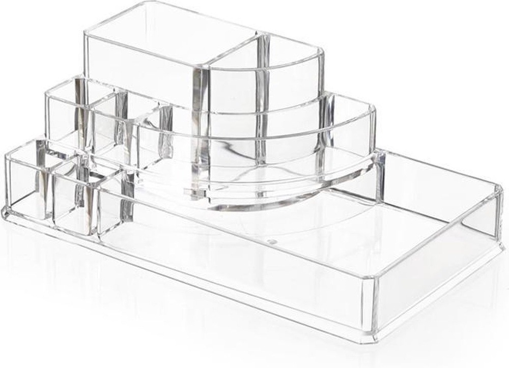 Make up organizer, SELENA ORGANISEUR MAQUILLAGE, 17,3 x 6,6 x H 9,4 cm, Clear in the group Storage / Bathroom storage / Makeup storage at SmartaSaker.se (42670)