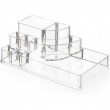 Make up organizer, SELENA ORGANISEUR MAQUILLAGE, 17,3 x 6,6 x H 9,4 cm, Clear Make up organizer, SELENA ORGANISEUR MAQUILLAGE, 17,3 x 6,6 x H 9,4 cm, Clear