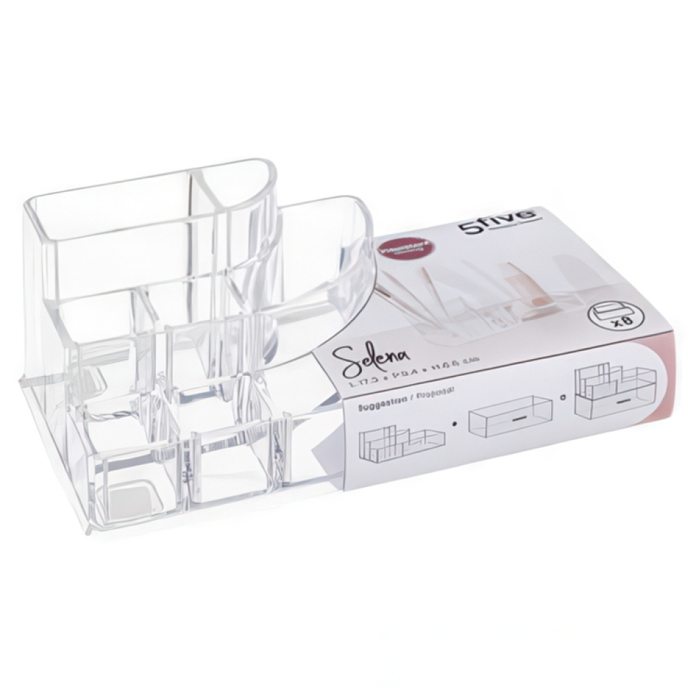 Make up organizer, SELENA ORGANISEUR MAQUILLAGE, 17,3 x 6,6 x H 9,4 cm, Clear in the group Storage / Bathroom storage / Makeup storage at SmartaSaker.se (42670)