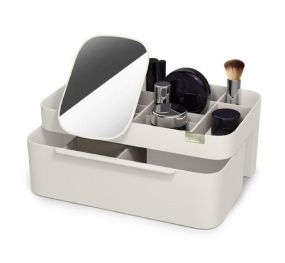 Cosmetic organizer with mirror, VIVA LARGE COSMETIC ORGANISER, Joseph Joseph, Shell in the group Storage / Bathroom storage / Makeup storage at SmartaSaker.se (42674)