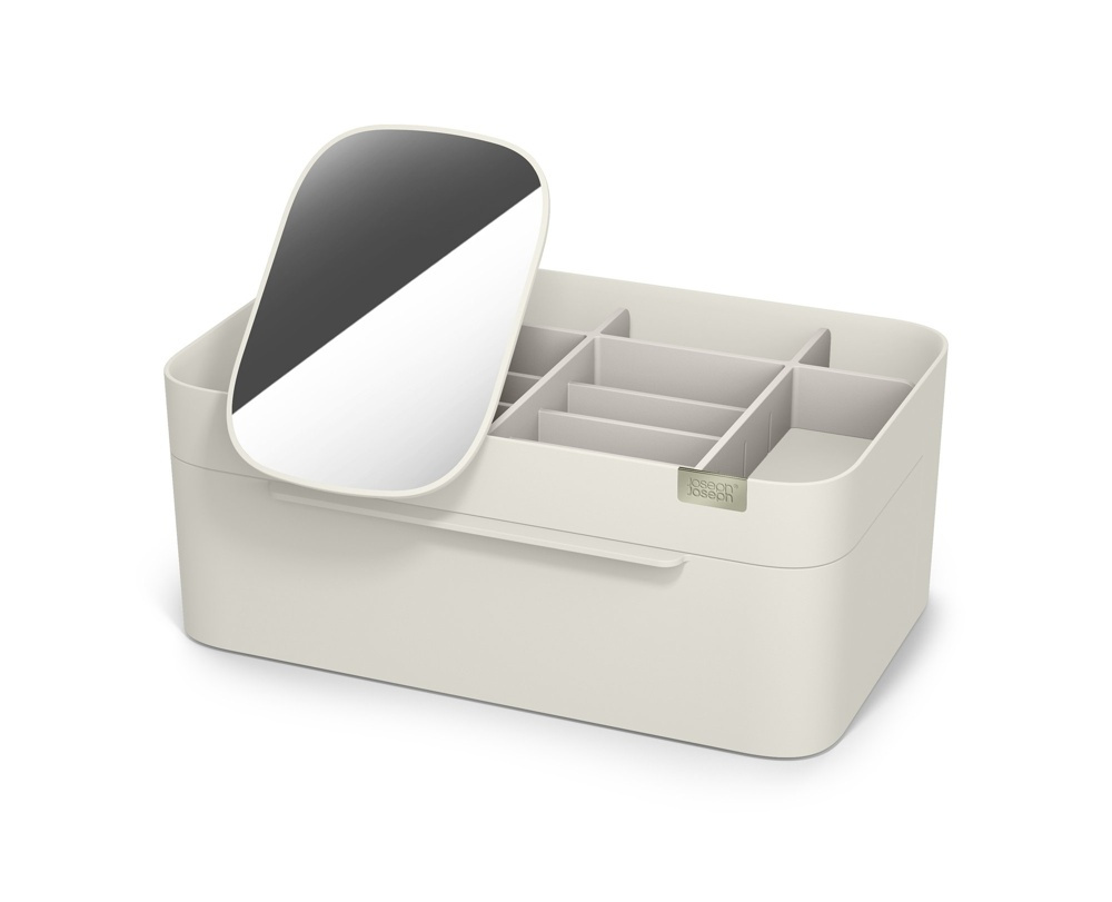 Cosmetic organizer with mirror, VIVA LARGE COSMETIC ORGANISER, Joseph Joseph, Shell in the group Storage / Bathroom storage / Makeup storage at SmartaSaker.se (42674)