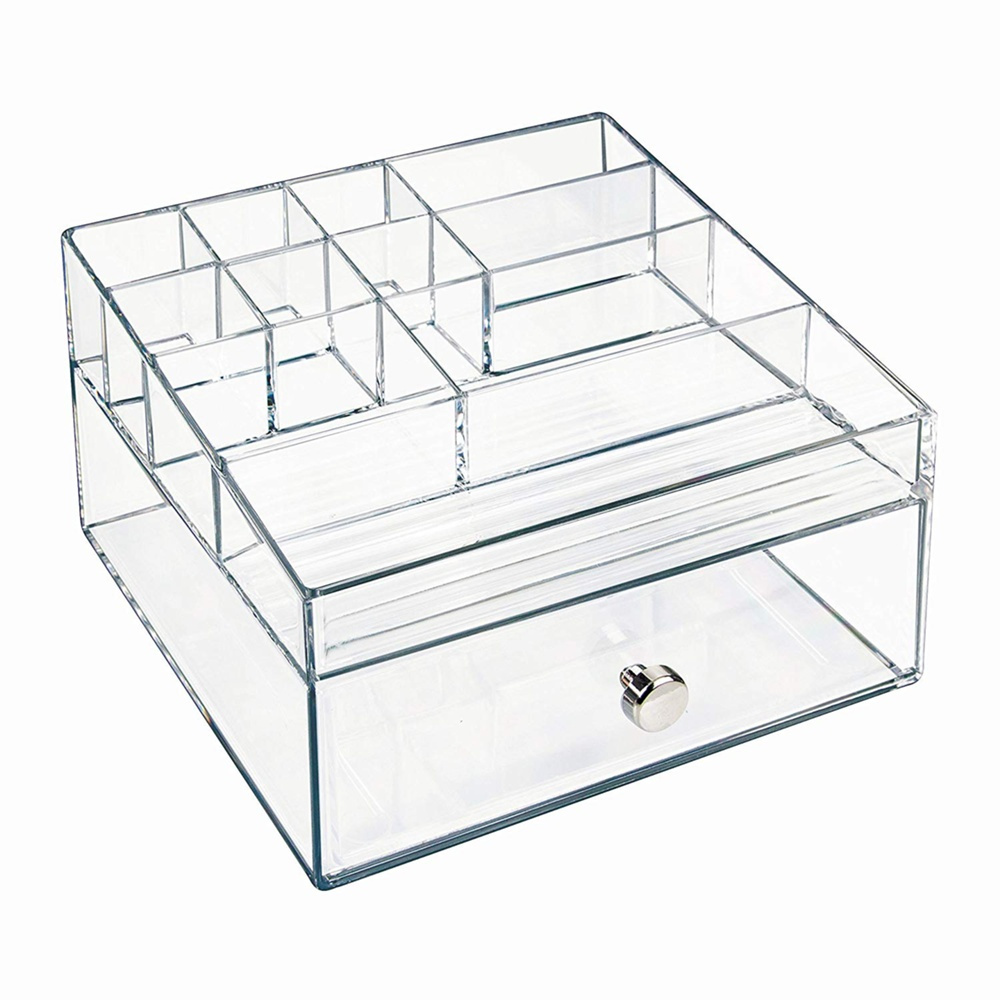 Cosmetic organizer, ID CLARITY MAKE UP DRAWER ORGANISER, 16,5 x 16,5 x H 10 cm, Clear in the group Storage / Bathroom storage / Makeup storage at SmartaSaker.se (42675)