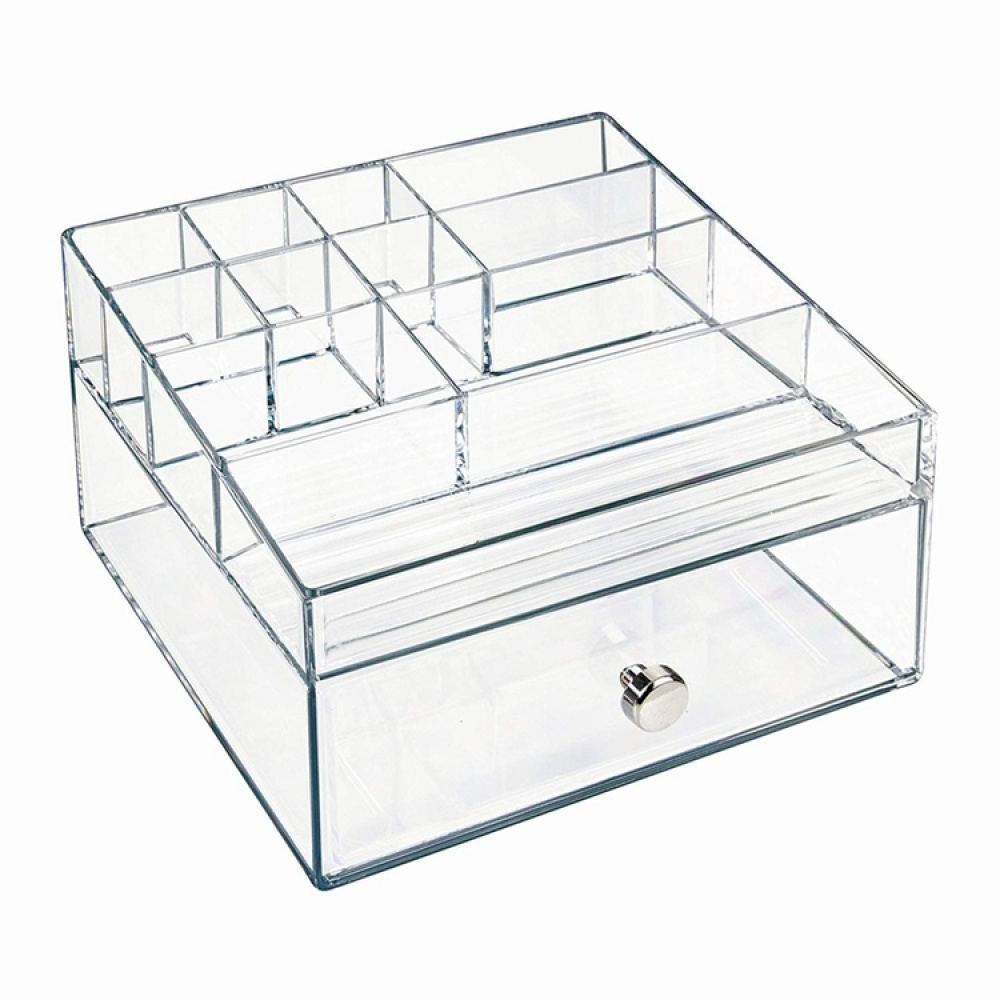 Cosmetic organizer, ID CLARITY MAKE UP DRAWER ORGANISER, 16,5 x 16,5 x H 10 cm, Clear in the group Storage at SmartaSaker.se (42675)