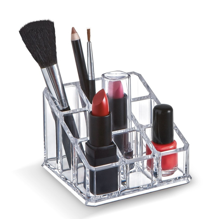 Make up organiser, Small, LIVING, 9 x 9 x h:6,5 cm, Clear in the group Storage / Bathroom storage / Makeup storage at SmartaSaker.se (42679)