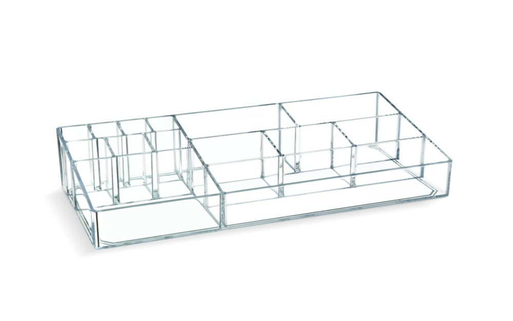 Make up organiser XL, LIVING, 35,5 x 16 x H 6,5 cm, Clear in the group Storage / Bathroom storage / Makeup storage at SmartaSaker.se (42680)