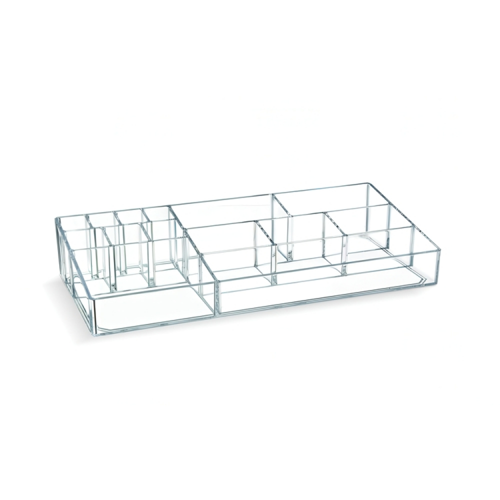 Make up organiser XL, LIVING, 35,5 x 16 x H 6,5 cm, Clear in the group Storage / Bathroom storage / Makeup storage at SmartaSaker.se (42680)