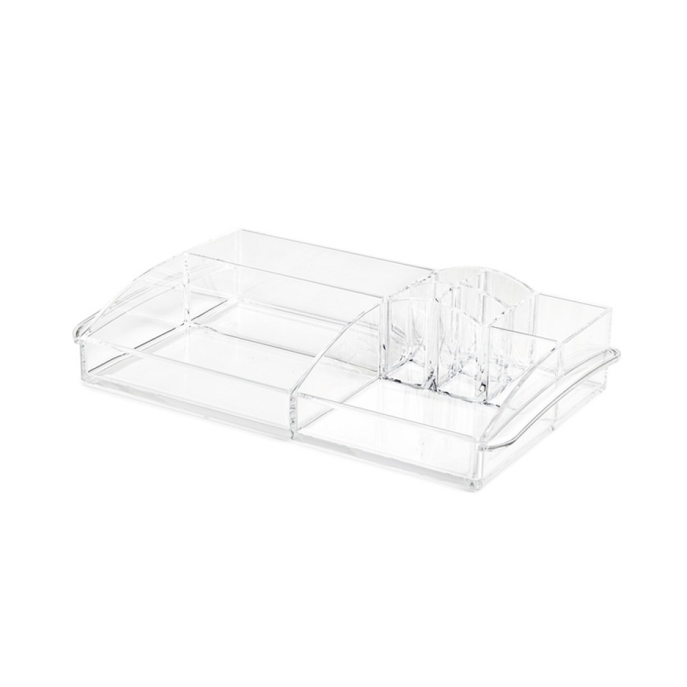 Make up organizer with handels, Large, MY PRETTY ORGANISER, 35 x 20,5 x H 7,5 cm, Clear in the group Storage / Bathroom storage / Makeup storage at SmartaSaker.se (42681)