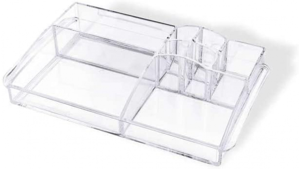 Make up organizer with handels, Large, MY PRETTY ORGANISER, 35 x 20,5 x H 7,5 cm, Clear in the group Storage / Bathroom storage / Makeup storage at SmartaSaker.se (42681)