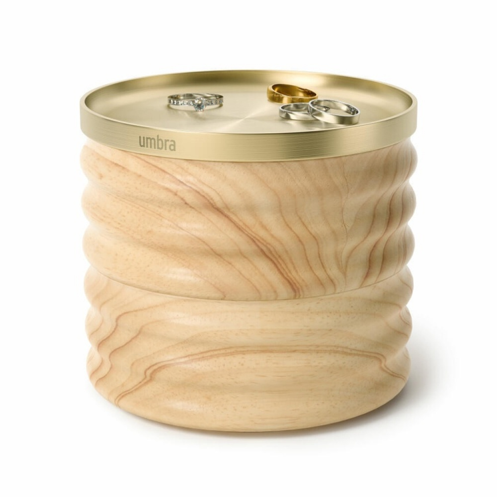 Jewelry box, Round, TESORA WOOD , Ø 13 cm, Umbra in the group Storage / Bedroom storage / Jewelry storage at SmartaSaker.se (42685)