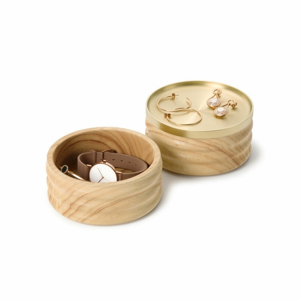 Jewelry box, Round, TESORA WOOD , Ø 13 cm, Umbra in the group Storage / Bedroom storage / Jewelry storage at SmartaSaker.se (42685)