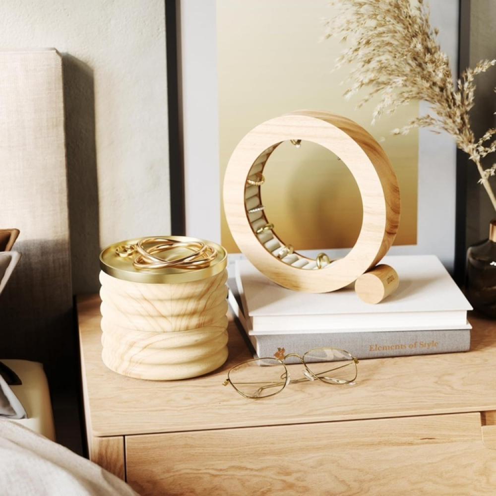 Jewelry box, Round, TESORA WOOD , Ø 13 cm, Umbra in the group Storage / Bedroom storage / Jewelry storage at SmartaSaker.se (42685)