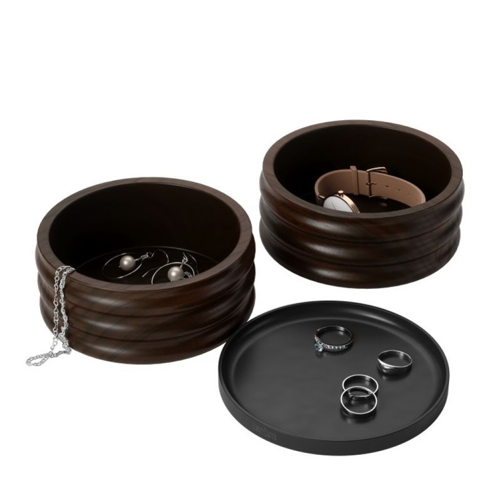 Jewelry box, Round, TESORA WOOD , Ø 13 cm, Umbra in the group Storage / Bedroom storage / Jewelry storage at SmartaSaker.se (42685)
