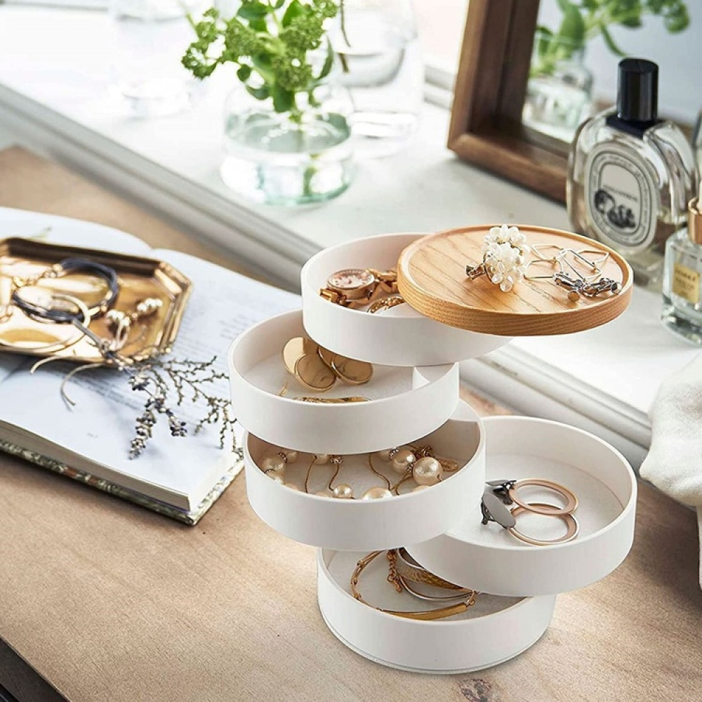 Jewelry box, 5-Tier, TOSCA JEWELRY BOX, Yamazaki, White / Nature in the group Storage / Bedroom storage / Jewelry storage at SmartaSaker.se (42687)