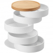 Jewelry box, 5-Tier, TOSCA JEWELRY BOX, Yamazaki, White / Nature