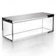 Jewellery Box, SILVER CHEST, 17,5 x 6 x H 7 cm, Clear / Silver