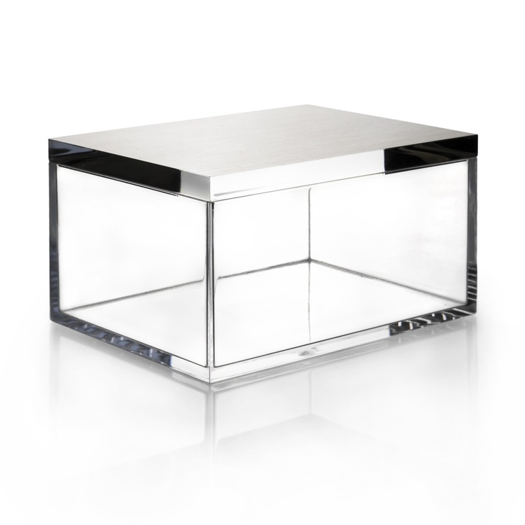 Jewellery Box, Rectangular, SILVER CHEST, 12 x 8,5 x H 7 cm, Clear / Silver in the group Storage / Bedroom storage at SmartaSaker.se (42690)