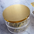Jewellery Box, Two layers, Round, GOLD CHEST, Ø 12 cm, Clear / Gold Jewellery Box, Two layers, Round, GOLD CHEST, Ø 12 cm, Clear / Gold