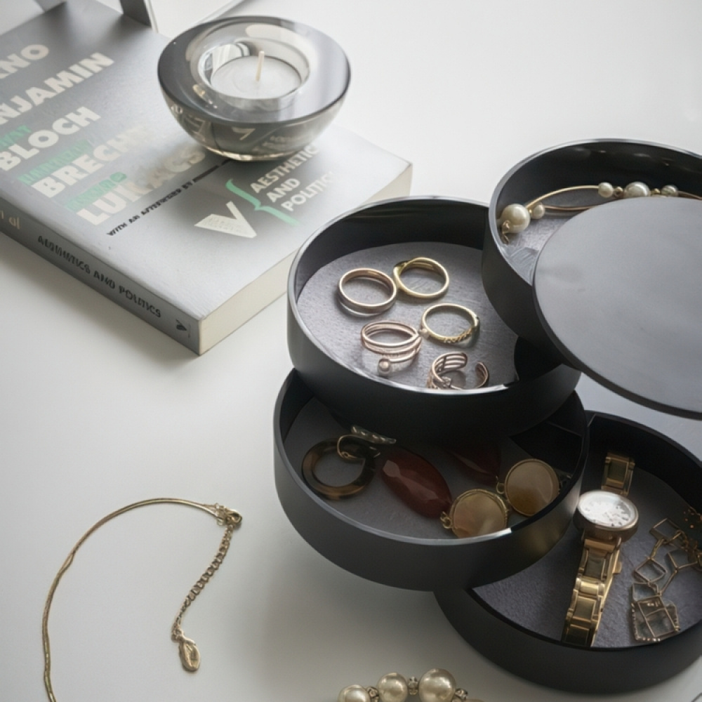 Jewelry box TOWER ACCESSORIES TRAY, Yamazaki, Black in the group Storage / Bedroom storage / Jewelry storage at SmartaSaker.se (42692)