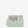 Jewellery Box, 2 layer, MICRO STACKERS, 12,5 x 9 x H 9 cm, Sage Green Jewellery Box, 2 layer, MICRO STACKERS, 12,5 x 9 x H 9 cm, Sage Green