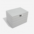 Jewellery Box, 4 layers, CLASSIC STACKERS, 25 x 18 x H 19,5 cm, Pebble Grey Jewellery Box, 4 layers, CLASSIC STACKERS, 25 x 18 x H 19,5 cm, Pebble Grey
