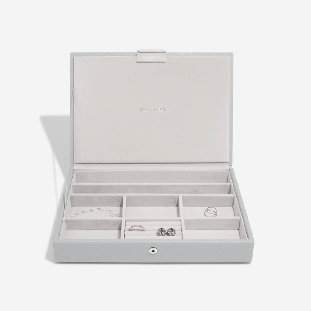 Jewellery Box, 4 layers, CLASSIC STACKERS, 25 x 18 x H 19,5 cm, Pebble Grey in the group Storage / Bathroom storage / Makeup storage at SmartaSaker.se (42708)