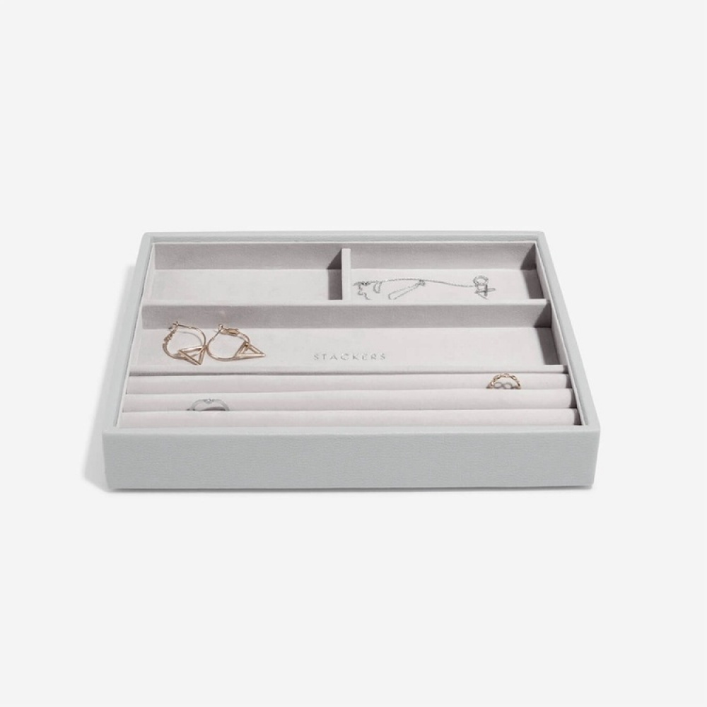 Jewellery Box, 4 layers, CLASSIC STACKERS, 25 x 18 x H 19,5 cm, Pebble Grey in the group Storage / Bathroom storage / Makeup storage at SmartaSaker.se (42708)