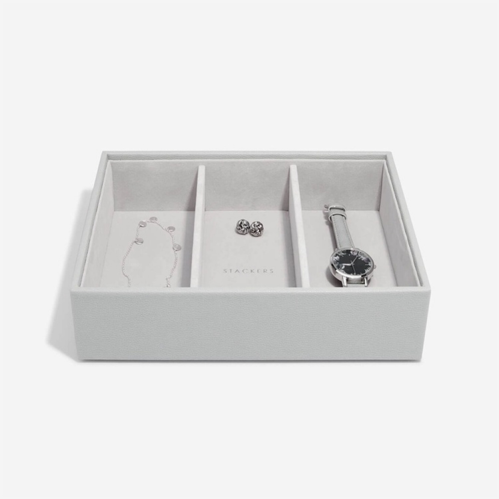 Jewellery Box, 4 layers, CLASSIC STACKERS, 25 x 18 x H 19,5 cm, Pebble Grey in the group Storage / Bathroom storage / Makeup storage at SmartaSaker.se (42708)